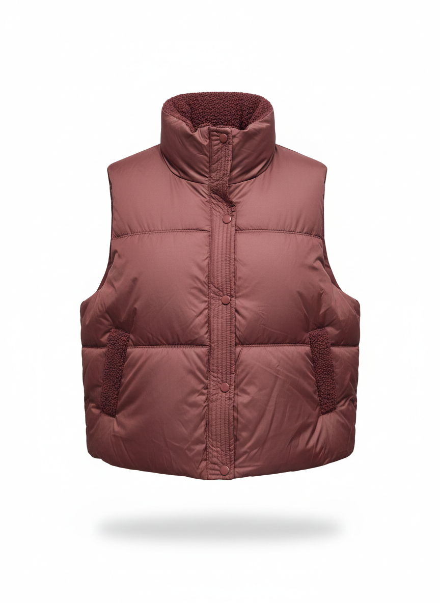 Fleece-Lined Puffer Vest
