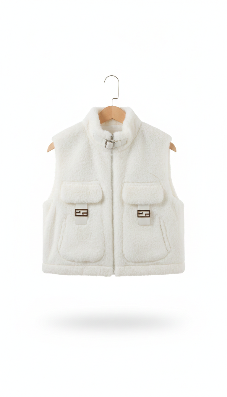 White Sleeveless Coat