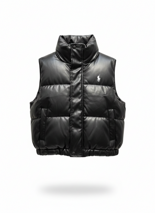 Polo Ralph Lauren Faux-Leather Puffer Vest