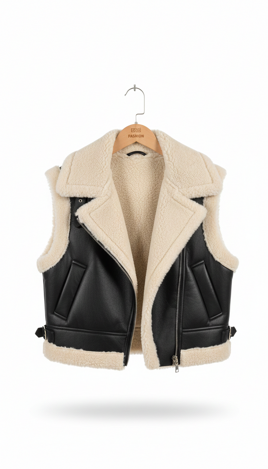 Black Sleeveless Coat