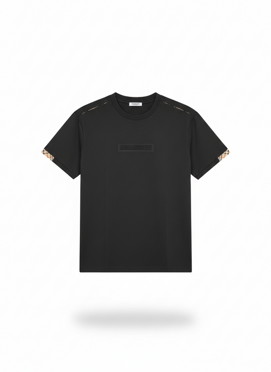 Burberry Check-Cuff Logo Tee