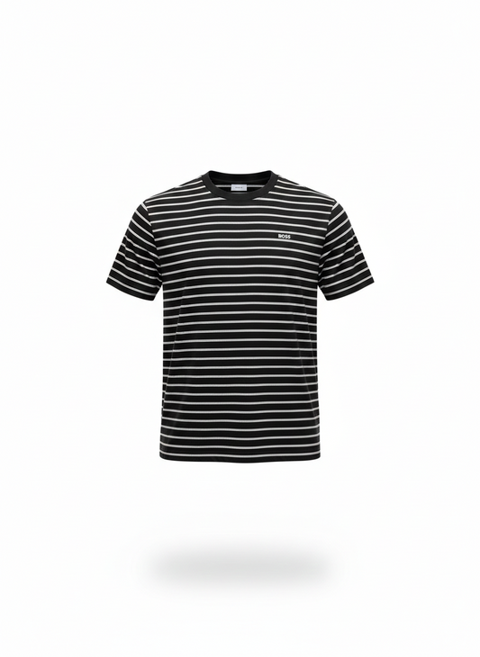 BOSS Black & White Striped Tee