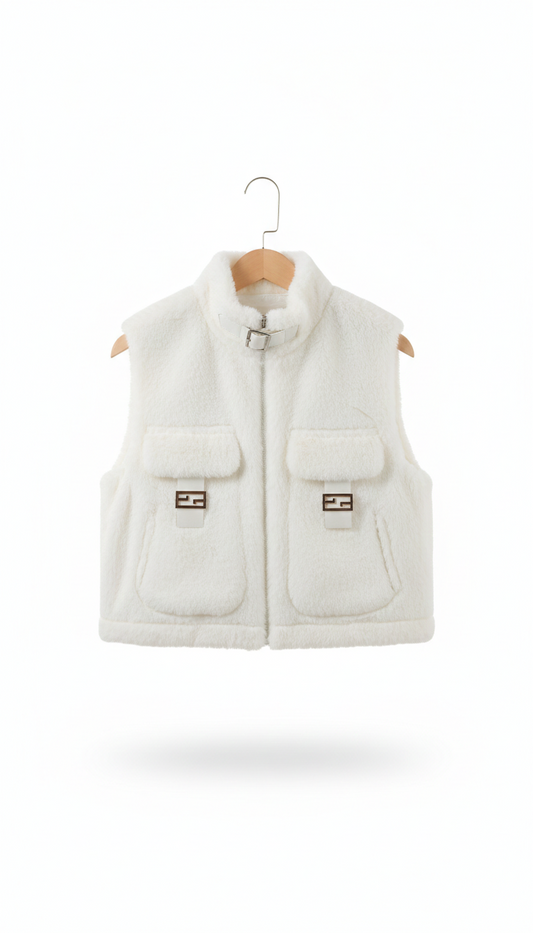 White Sleeveless Coat